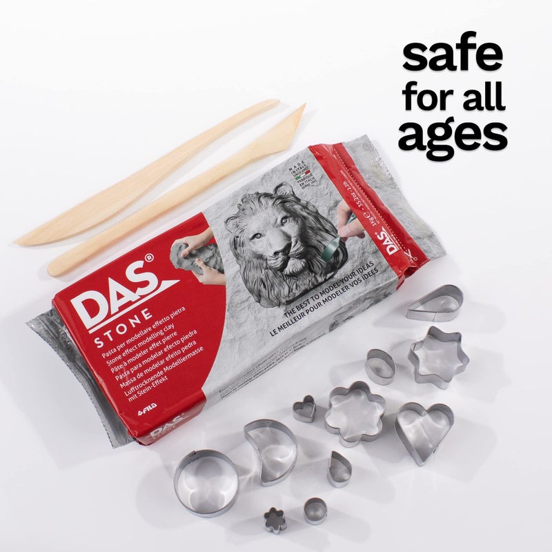 DAS Air-Hardening Modeling Clay - Stone Air Dry Clay 2.2lb Block - Pliable Air Clay for Sculpting and Coating - Introductory Air Dry Modeling Clay for All Ages - Molding Clay for Sculpting and More - Image 4